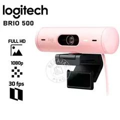 LOGITECH - Cámara Brio 500 1080p USB-C Rosa con Enfoque Automático