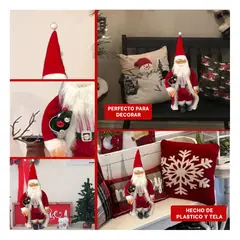 GENERICO - Papanoel Grande Muñeco con Traje y Polo de Color Rojo Blanco