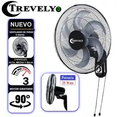TREVELY - Ventilador de Pared 18” VT-182