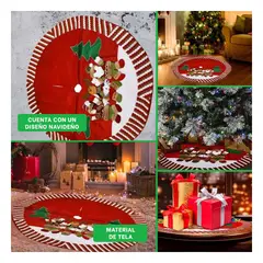 GENERICO - Piso de Arbol Navideño con 3 Muñecos y 2 Arboles 13M