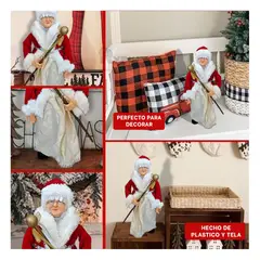 GENERICO - Papanoel Grande Muñeco con Traje y Polo de Color Rojo Blanco