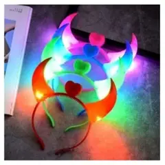 GENERICO - VINCHA LED PARA HALLOWEN MODELO DIABLITA