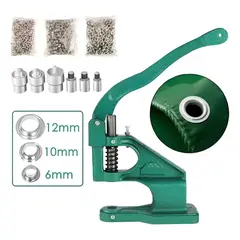 GENERICO - Equipo Completo Para Broche, Ojal Y Remache Con 3 Troqueles - 3000 Ojales de 6mm, 10mm y 12mm