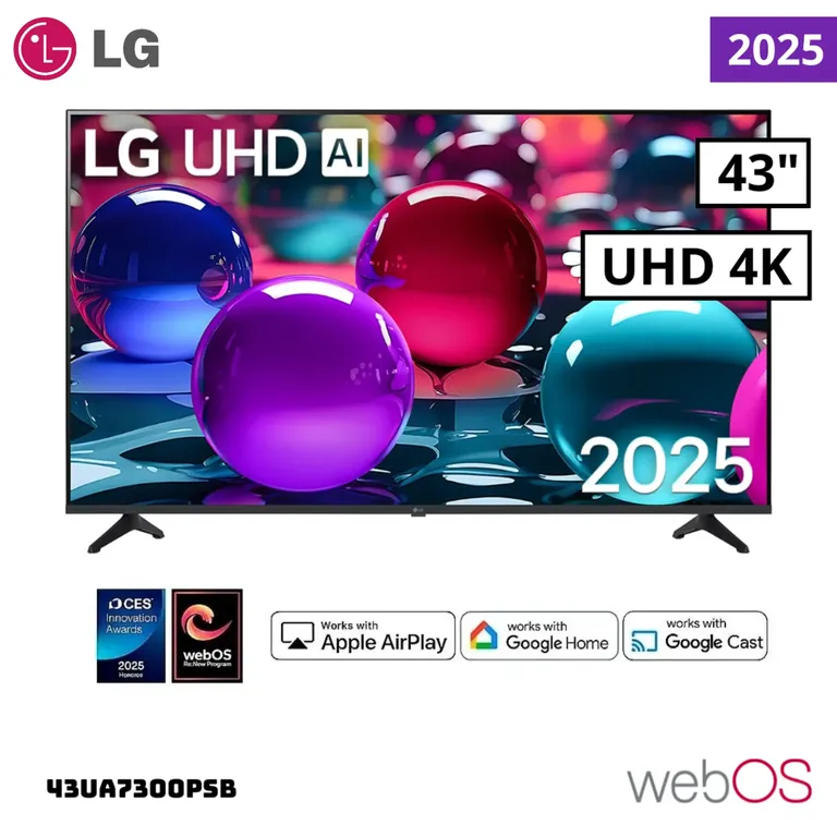 Televisor 43 Smart TV 4K UHD AI ThinQ 43UA7300PSB 2025