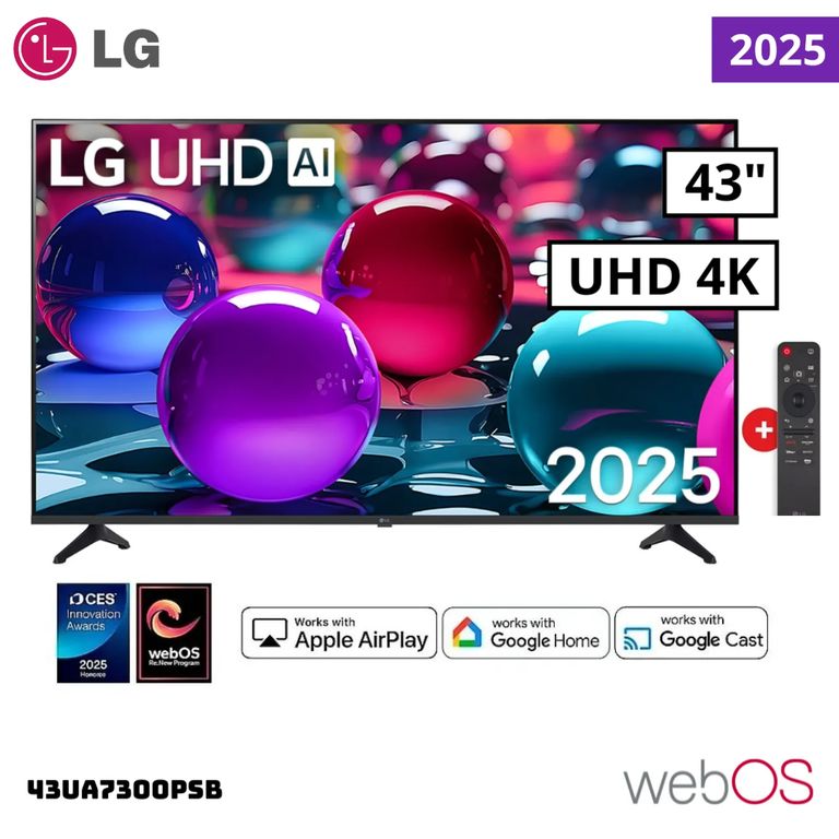 Televisor 43 Smart TV 4K UHD AI ThinQ 43UA7300PSB + Control Magic 2025
