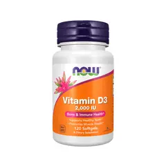 NOW - Vitamina D3 – 2000 IU - 120 Sgels