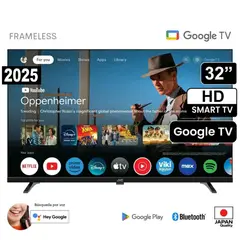 GENERICO - Televisor JVC 32'' HD Google TV Os LT-32KM158 - 2025