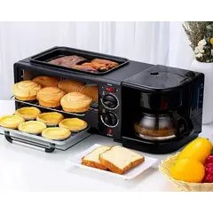 GENERICO - Horno de Estación Desayunero 3 en1 Multifunción Original