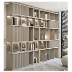 TU MESITA - Librero Moderno con luces Carlota color Capri