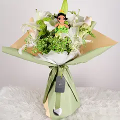 GENERICO - Ramo Tiana + Amigurumi - princesa y el sapo