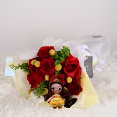 GENERICO - Ramo Bella Rosa Eterna + Amigurumi - Ramo de flores