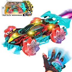 GENERICO - Juguete Didactico Auto Rojo Multicolor Acrobático a Control Remoto con Luces