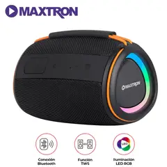 MAXTRON - Parlante Portátil MX 301 Luces RGB Bluetooth USB TWS
