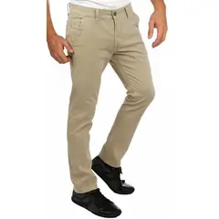 GENERICO - Pantalón Hombre Drill Slim Fit Color Beige