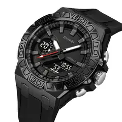 SKMEI - Reloj 2276 Negro Correa Silicona Luz para Caballero