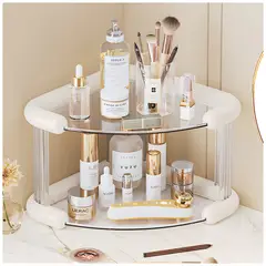 KELLER - Esquinero Organizador para Maquillaje Cosméticos 2 Niveles E47