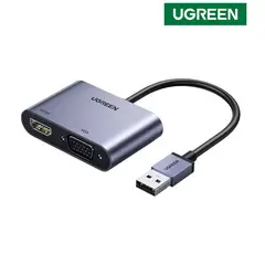 UGREEN - CONVERTIDOR USB 3.0 A HDMI+VGA CM449