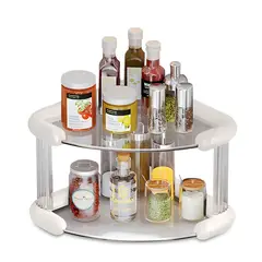 KELLER - Organizador Esquinero de Cocina 2 Niveles Multiusos Elegante E47