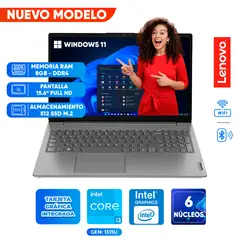 LENOVO - Laptop V15 G4 IRU, Core i3-1315U, 8GB DDR4, 512GB SSD, 15.6 FULL HD