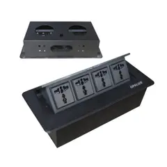 OPALUX - Tomacorriente Para Muebles 4 Tomas OP-UTS4BK