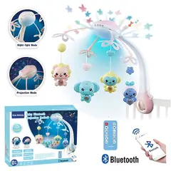 PEQUEÑAS TRAVESURAS - Móvil Cuna Proyector Musical con Bluetooth Rosado