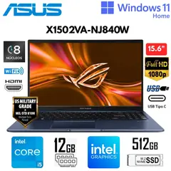 ASUS - Laptop Vivobook 15 X1502VA-NJ840W Intel Core I5-13420h 12GB RAM 512SSD 15.6" FHD Windows 11