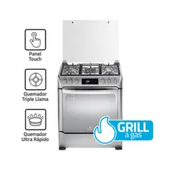 INDURAMA - Cocina a Gas 5 Quemadores Roma Zafiro Croma