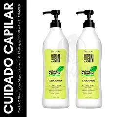 GENERICO - Pack x2 Shampoo Vegan Keratin & Collagen 1000 ml - RECAMIER