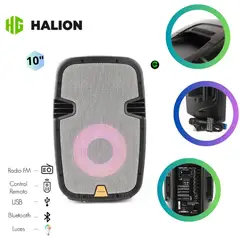 HALION - Parlante Portátil Helión PHA-10MB 10” 1000W PMPO USB BT