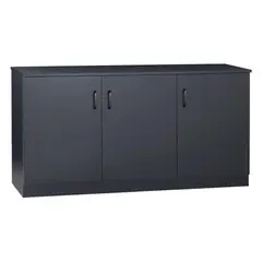 GENERICO - Archivador Aparador Burkardt de 3 puertas Roble Negro - Muebles Gaudi