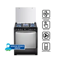 INDURAMA - Cocina a Gas 5 hornillas NIZA ZAFIRO Negro