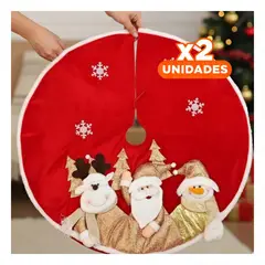 ANIMALIA - Pack2 Tapete de Navidad para Arbol 120m Y+Regalo Stickers