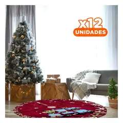 ANIMALIA - Pack12 Mantel de 3 Muñecos de Navidad 80cm Y+Regalo Stickers