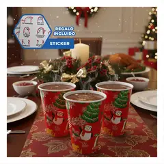 SKYBLOO - Set para Comedor Circular en Rojo Y+Regalo Stickers