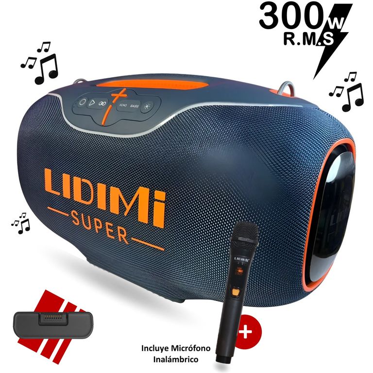 Parlante Portátil Super 300w D-S680 Bluetooth Usb + Micrófono