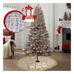 RYBIU IMPORT - Piso de Arbol de Navidad 80cm con Bordes Y+Regalo Stickers