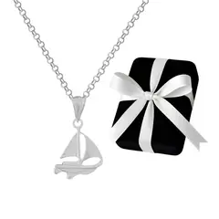 GENERICO - Collar Barco Velero Náutico Plata 925 Regalo Unisex