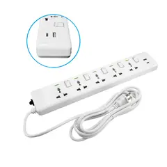 HOME LIGHT - Supresor de pico 5 tomas + Usb Tipo C, 5 Metros Elegant