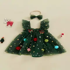 GENERICO - VESTIDO DE BEBÉ NIÑA NAVIDAD