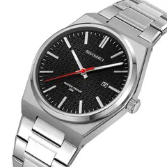 SKMEI - Reloj 9396 Plateado Correa Acero para caballero