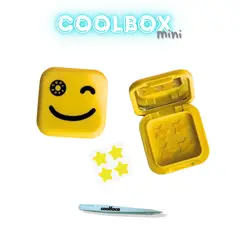 GENERICO - COOLBOX MINI - caja con espejo con parches de acné de estrellas Amarillas - Coolface