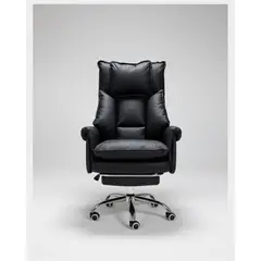 GENERICO - SILLA DE OFICINA CON MASAJEADOR Y REPOSAPIES NEGRO - KENDO