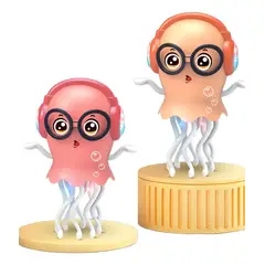 GENERICO - JUGUETE MUSICAL EDUCATIVO INTERACTIVO CON LUCES Y MUSICA MEDUSA SALTARINA