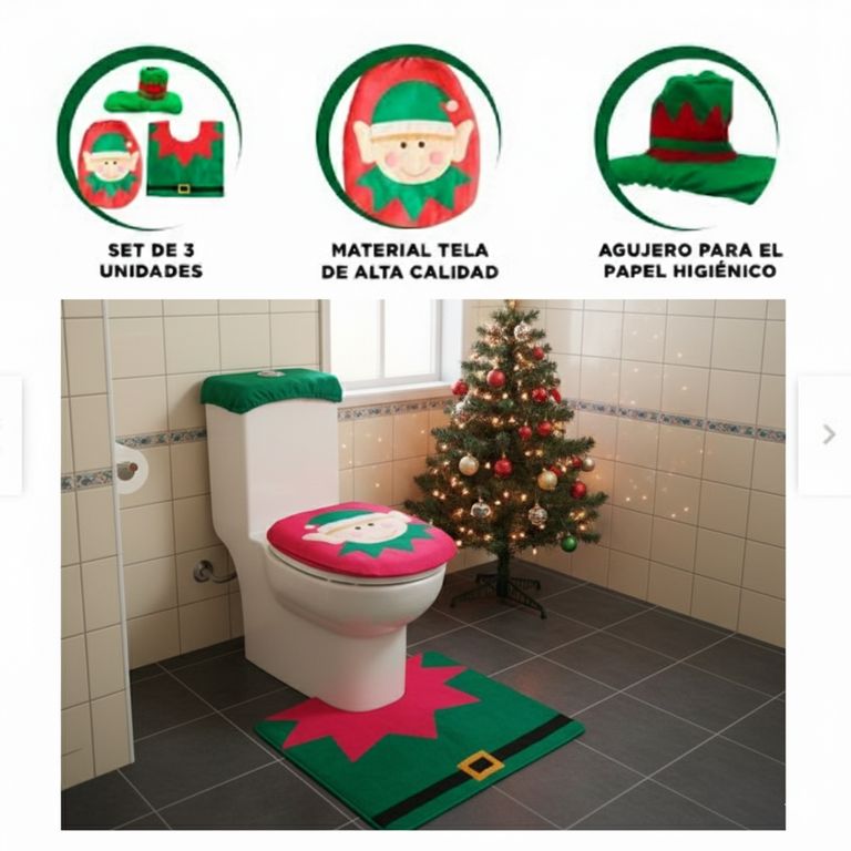 Set de 3 piezas de baño de Navidad