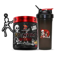 DRAG PHARMA - Venom Inferno 40 servicios Pre Entreno - Brazo de 50 Limón + Shaker Moises + Llavero Dragon Pharma