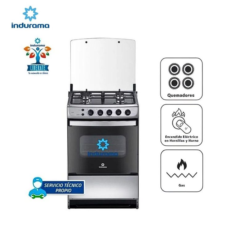 COCINA A GAS 4 QUEMADORES VIENA SPAZIO PLUS