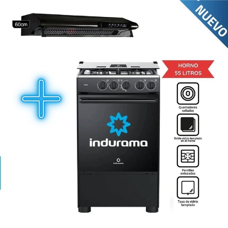 Combo Cocina Goya y Campana CEI-602NE - Negro