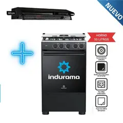INDURAMA - Combo Cocina Goya y Campana CEI-602NE - Negro