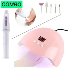 GENERICO - Kit Secadora de uñas UV + Pulidor De Uñas Recargable Manicure Pedicure