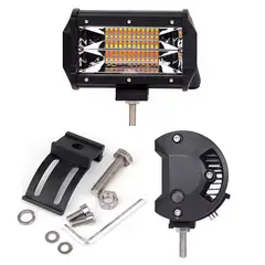 GENERICO - Neblinero Barra Dual 24Led 72w 5 funciones 12-36V Auto Moto